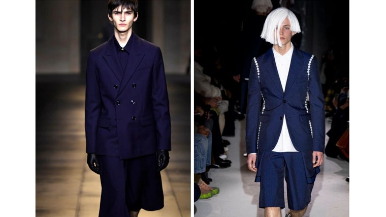 Bermudas en los desfiles de Comme des Garçons y Ami Paris