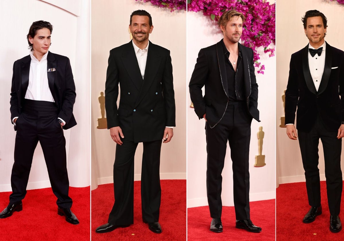 Los hombres más elegantes de los premios Oscar 2024.