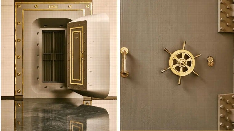 Una de las cajas fuertes que alberga la galería sirve de acceso al exclusivo hotel Four Seasons Madrid