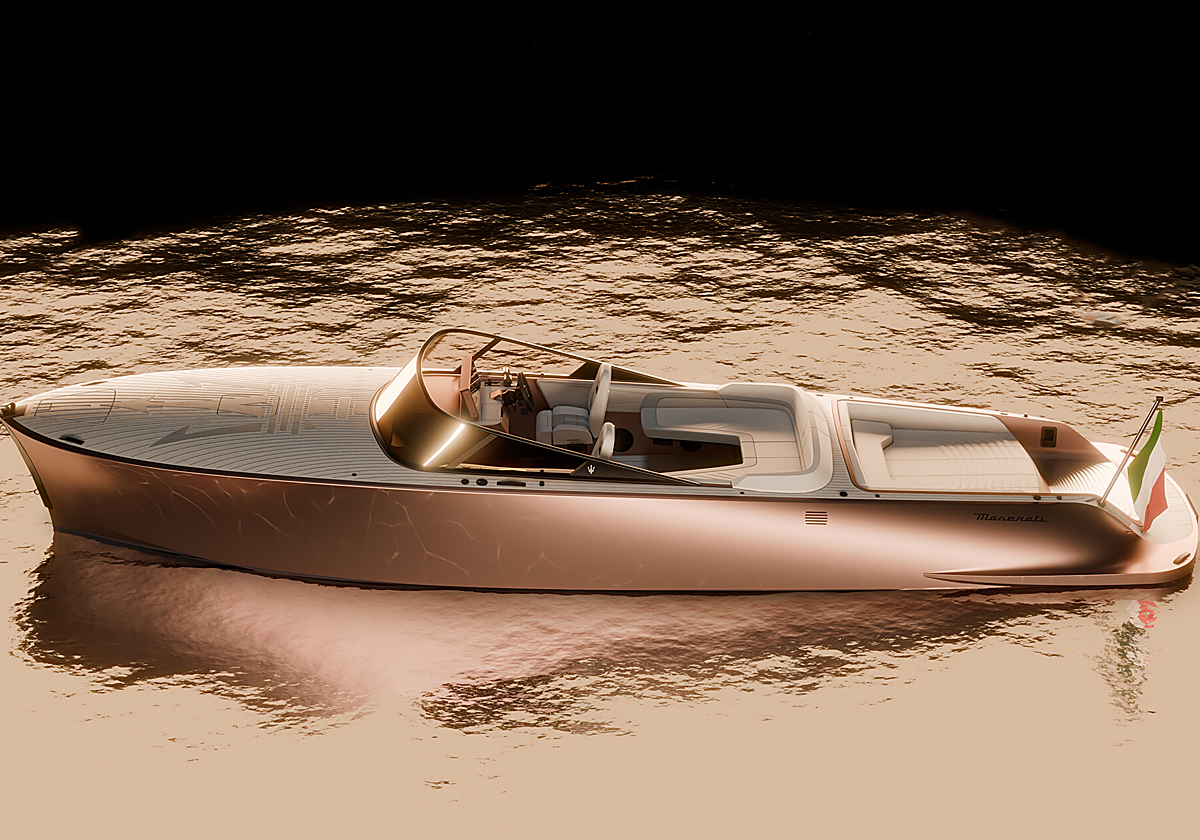 Así es la primera lancha a motor eléctrica de lujo de la firma Maserati