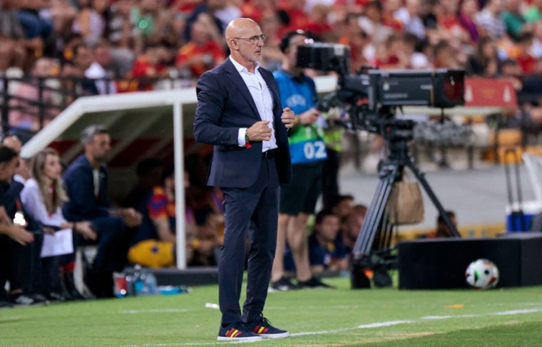 Luis de la Fuente en uno de los partidos de la selección en la Eurocopa 2024