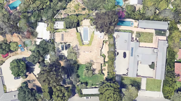 Vista aérea de la nueva mansión de Ben Affleck