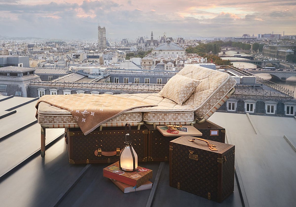 La clásica cama de viaje de Louis Vuitton