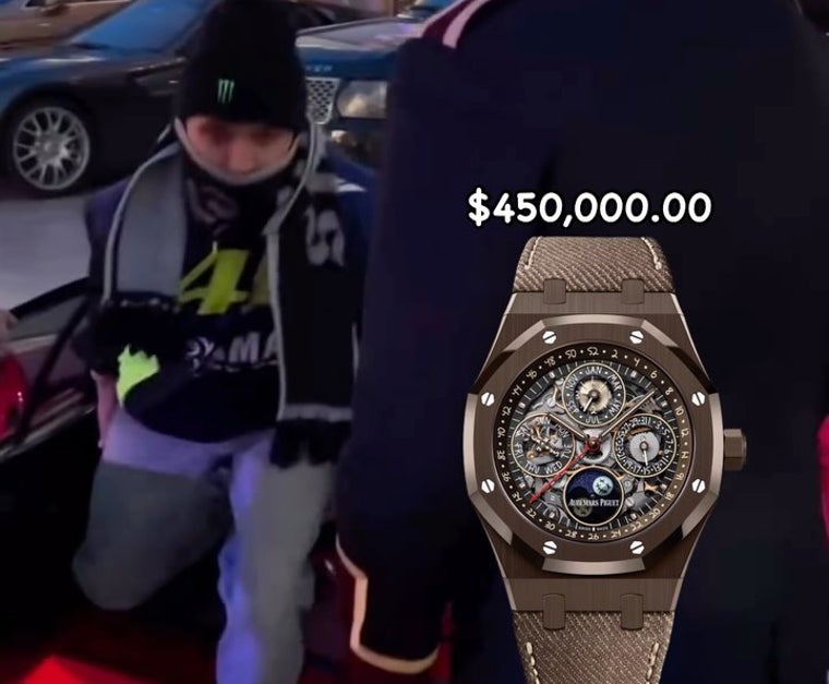 Lando Norris con su reloj de lujo