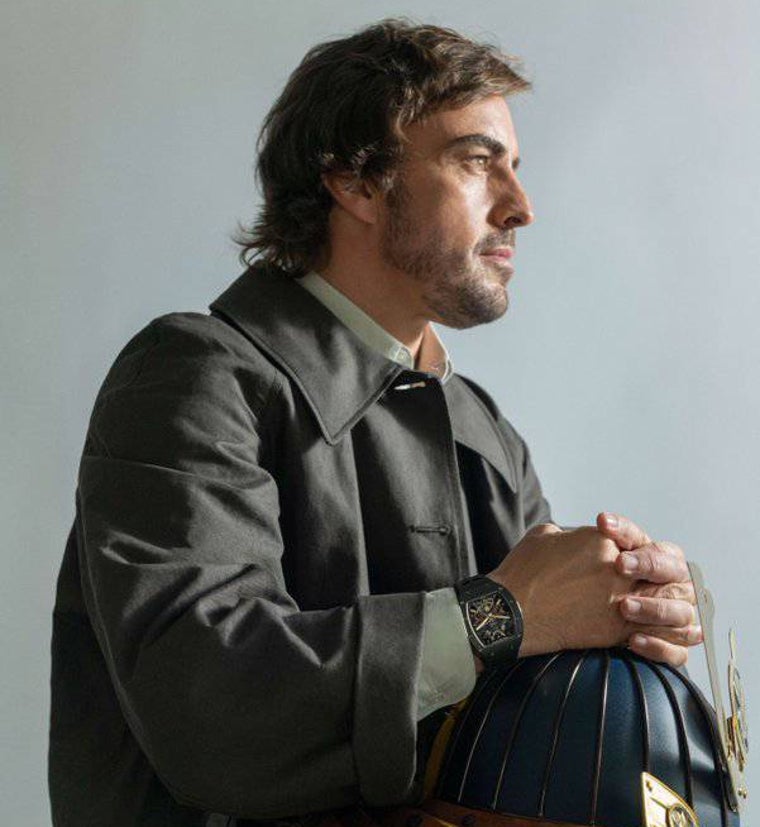 Fernando Alonso con un exclusivo reloj de Richard Mille