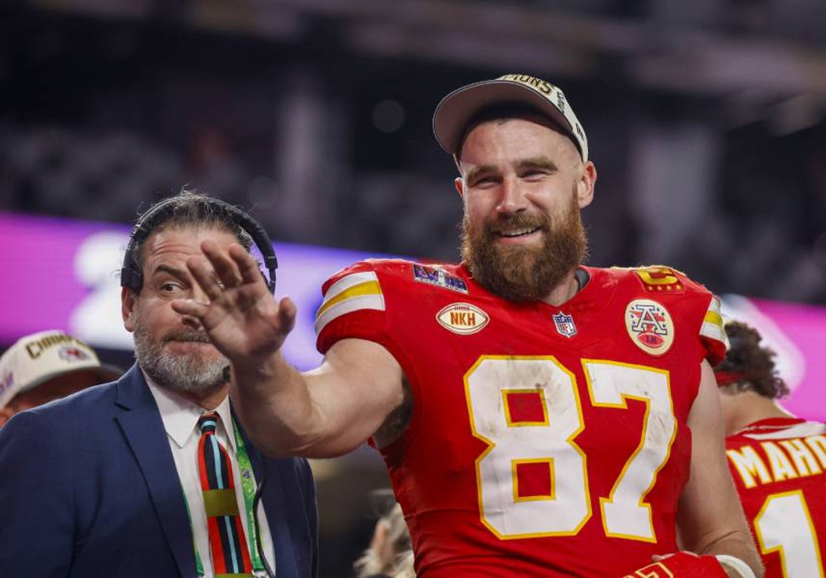 Travis Kelce en la final de la Super Bowl de 2024