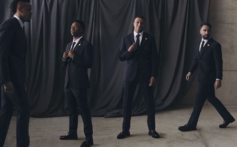 Immagine principale: Militao, Vinicius, Mbappé, Courtois e Carvajal vestiti con Vuitton