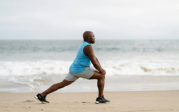 Entrenamiento sobre la playa