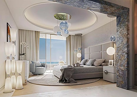 Imagen secundaria 1 - Renders de algunas de las estancias de las mansiones diseñadas por Versace en Marbella