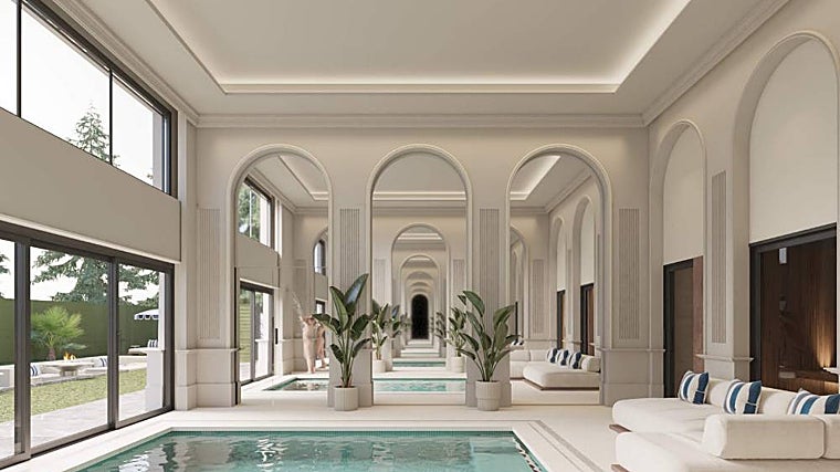 Piscina interior de una de las viviendas