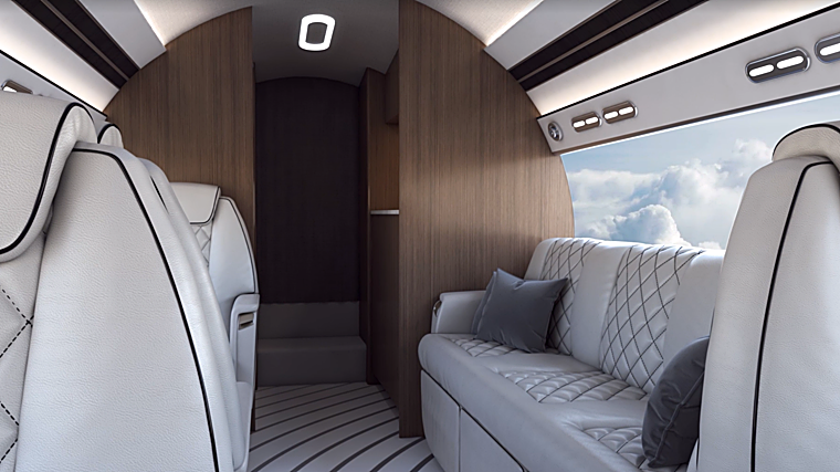 En total podrá acomodar hasta nueve pasajeros y su altura de cabina es de 1,95 metros