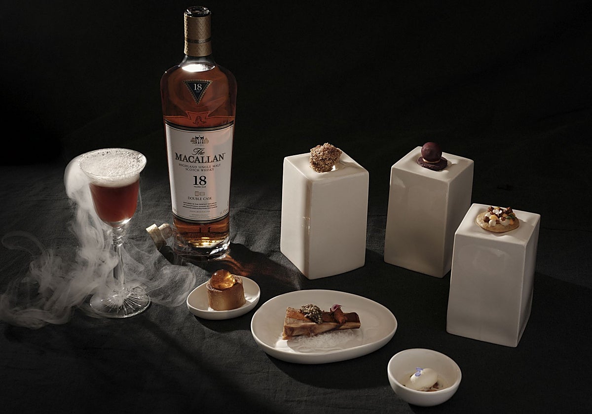 El nuevo menú The Macallan x Mario Sandoval tienen un precio de 1.800 euros