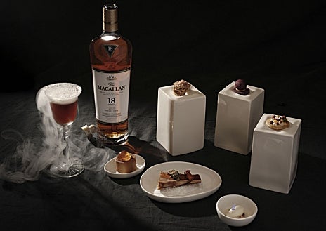 Imagen secundaria 1 - Mario Sandoval colabora por segunda vez con The Macallan creando el menú maridaje más caro de España