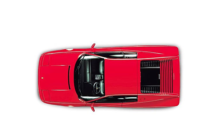 El Ferrari 512 TR visto desde arriba