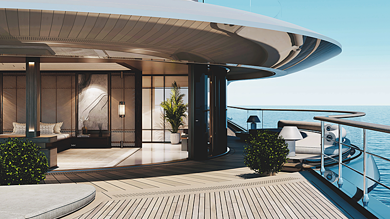 La suite principal llama la atención por su forma circular