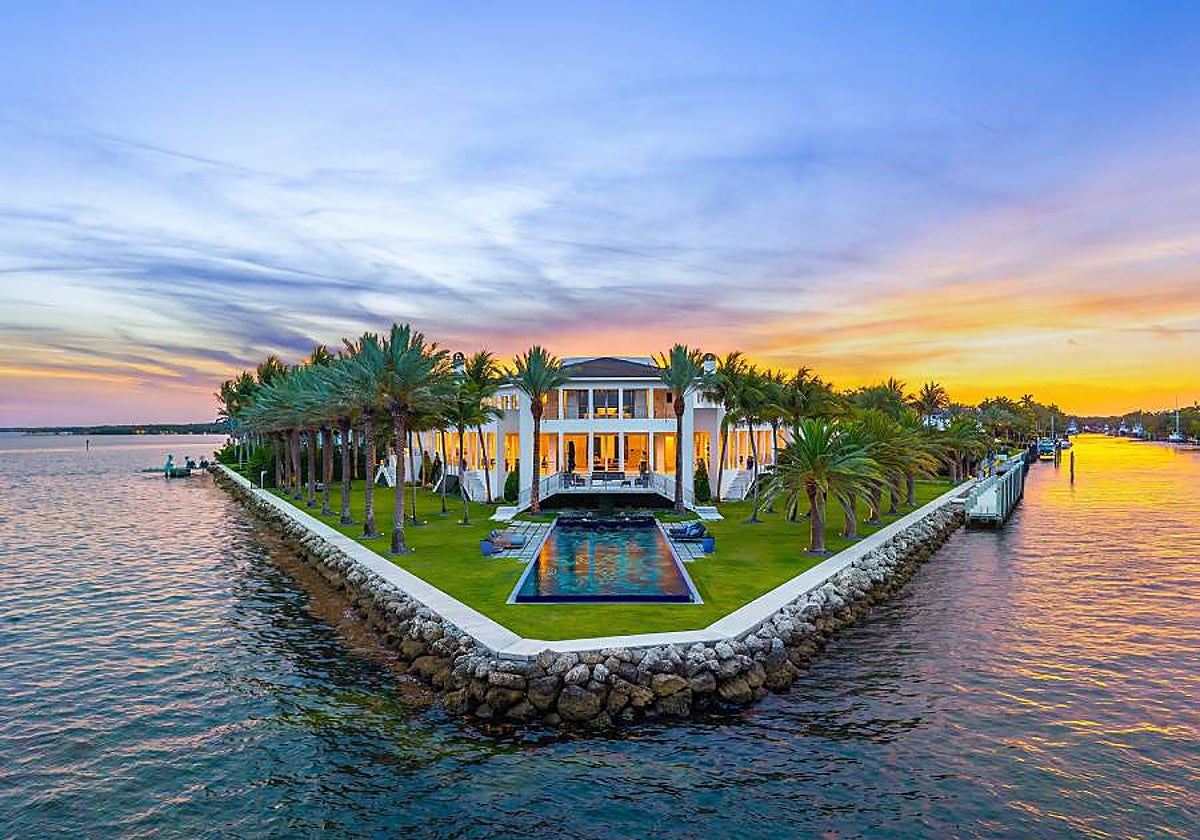 Vista aérea de la casa de The Weeknd