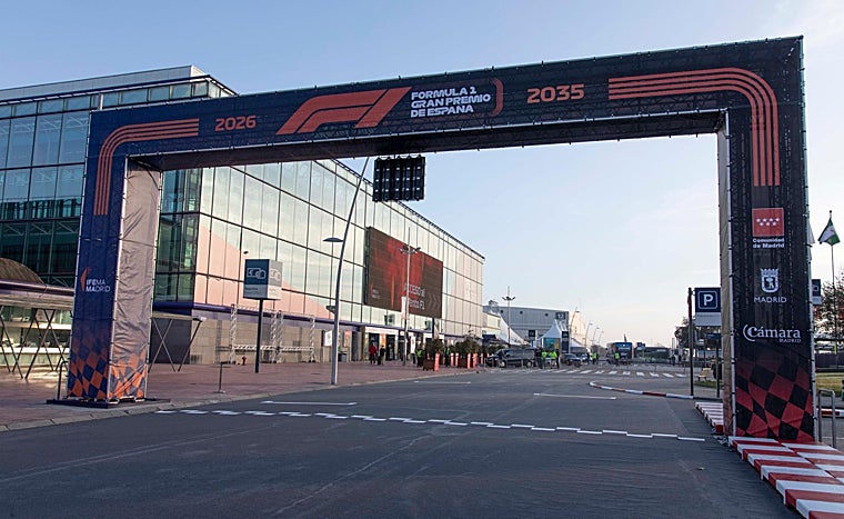 El circuito en construcción en Madrid