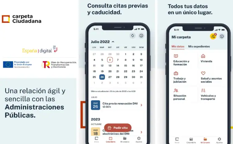 El Gobierno lanza 'Mi Carpeta Ciudadana', la 'app' con la que podrás tener tu documentación oficial en el móvil