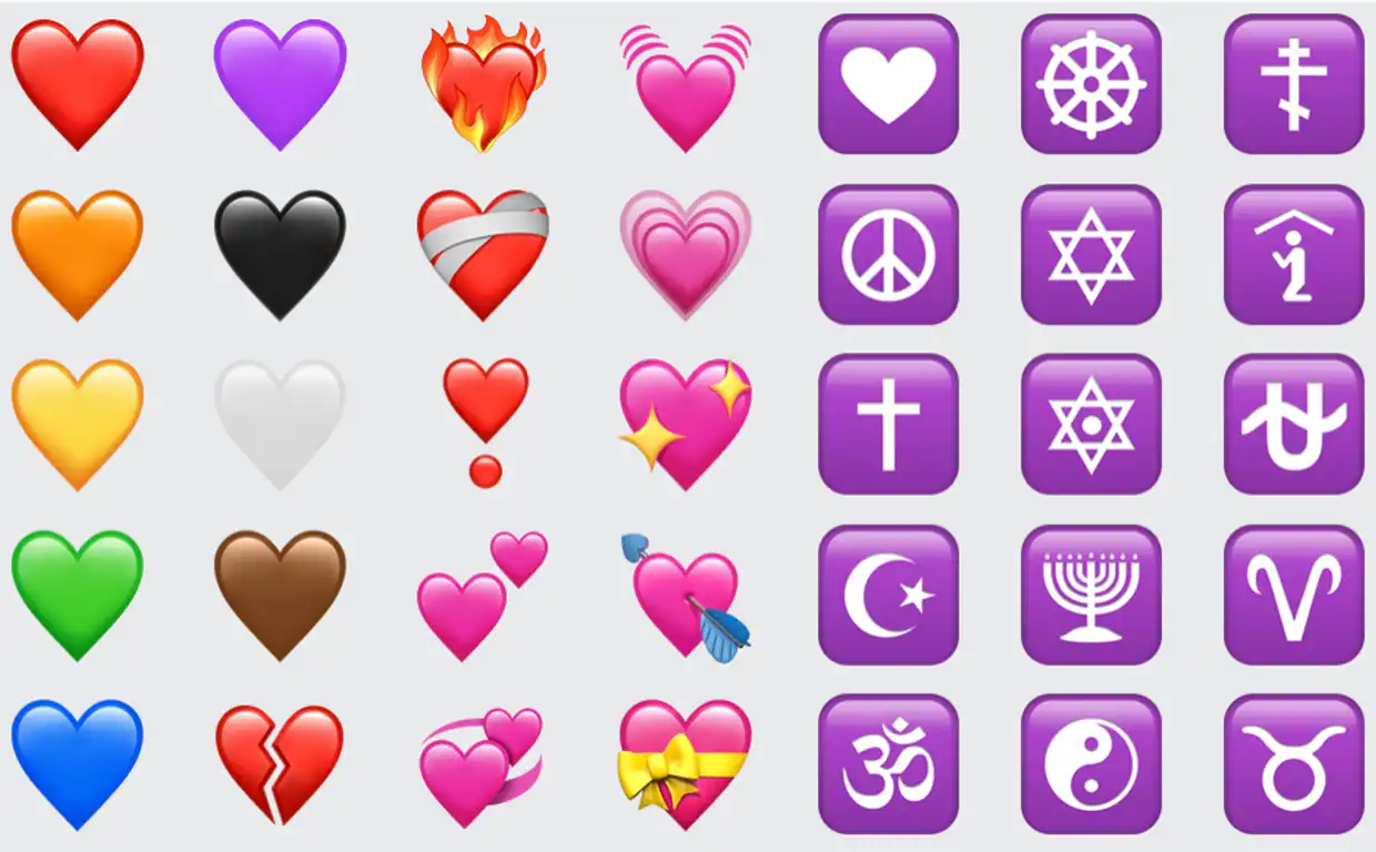 Emojis de corazones en Whatsapp