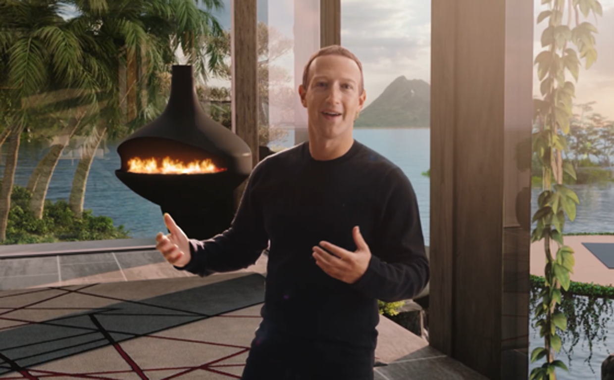 Zuckerberg, durante la presentación de su visión del metaverso el año pasado