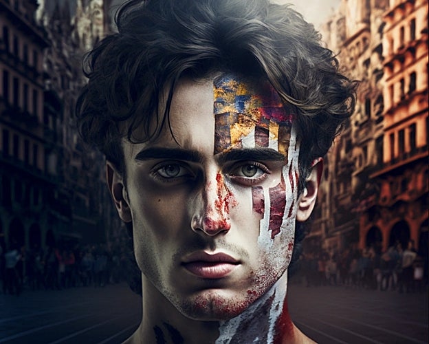 Representación de Barcelona, por Midjourney