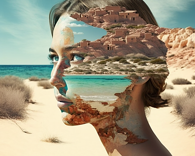 Representación de Ibiza, por Midjourney