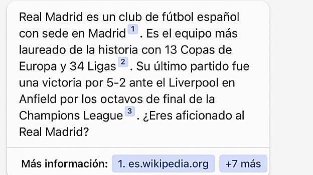 Uno de los errores de Bing