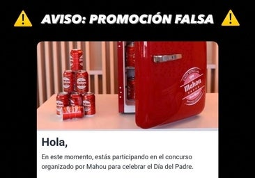 Mahou alerta sobre un nuevo timo por el Día del Padre: cuidado si recibes este mensaje