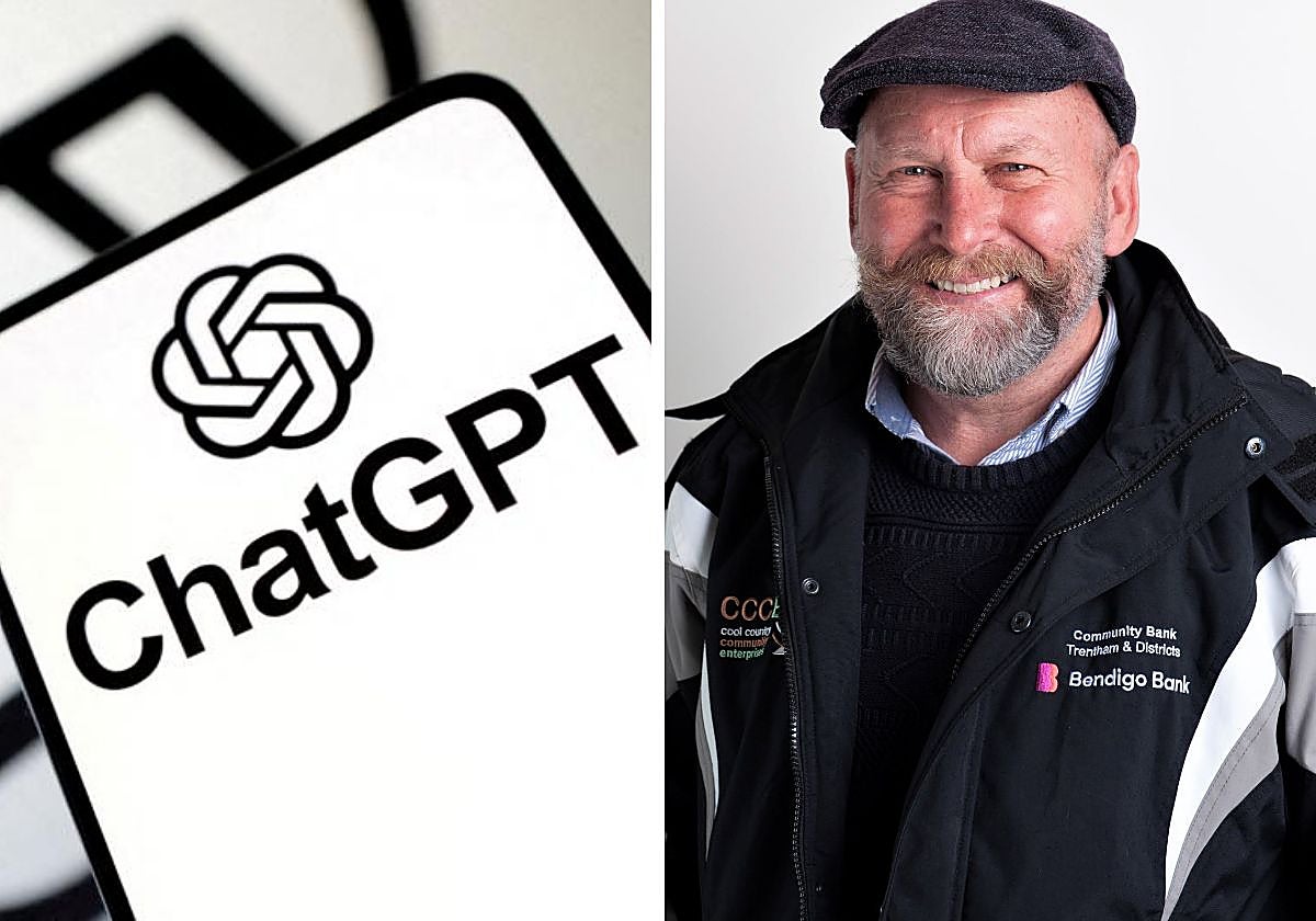 A la derecha, el alcalde de Hepburn Shire, Brian Hood