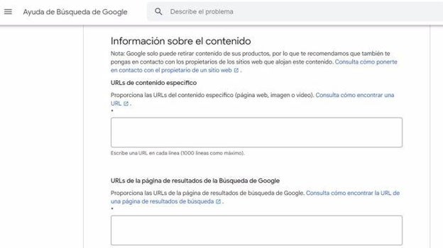 Qué hacer para que Google borre una imagen personal explícita nuestra de los resultados del buscador
