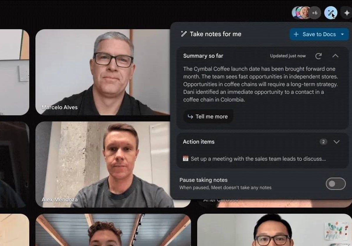 La IA de Google ya es capaz de tomar notas durante las conferencias en Meet