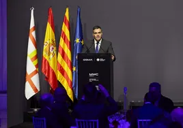 Pedro Sánchez, durante el anuncio del modelo de inteligencia artificial español en el pasado Mobile World Congress