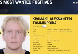 El ciberdelincuente finlandés en su ficha de Europol