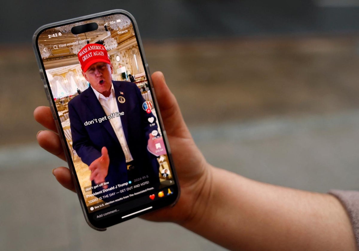 El presidente de Estados Unidos, Donald Trump, en un vídeo de su cuenta personal de TikTok