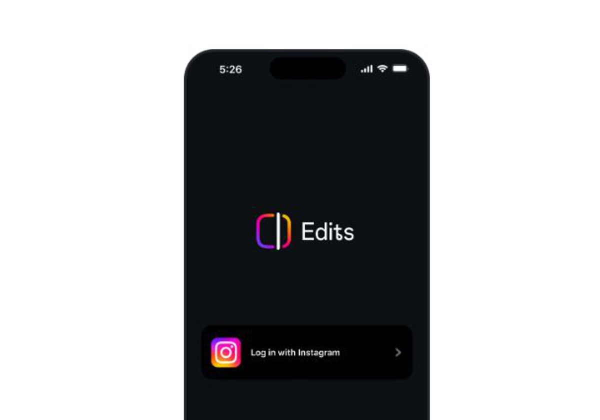 Así es la página principal de entrada de la 'app' Edits