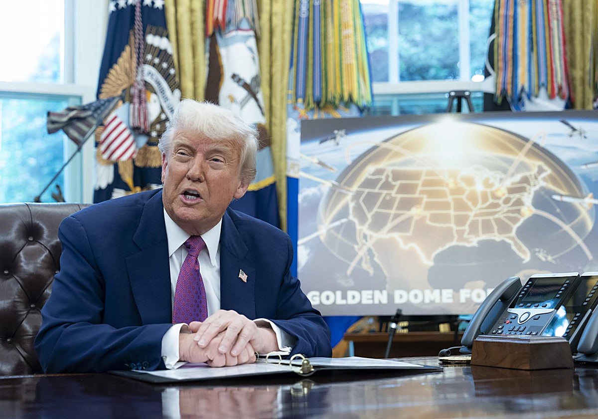 El presidente de Estados Unidos, Donald Trump, durante la presentación del proyecto