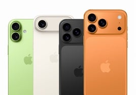De izquierda a derecha, el iPhone 17, Air, Pro y Pro Max, de acuerdo con las filtraciones