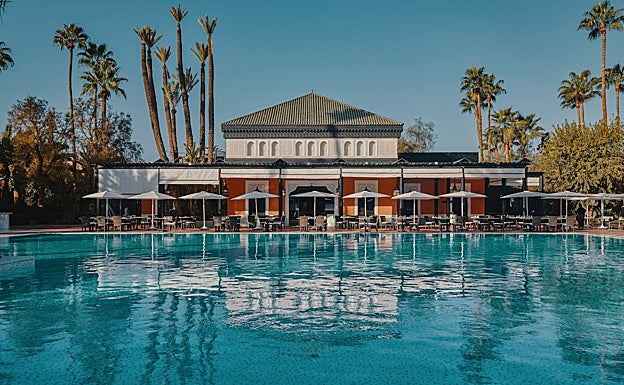 Piscina exterior del hotel Mamounia
