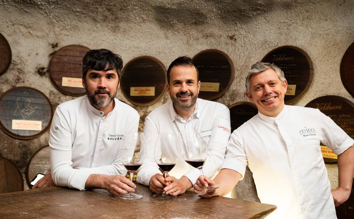 Los chefs Óscar García, Ignacio Solana y Álvaro Garrido
