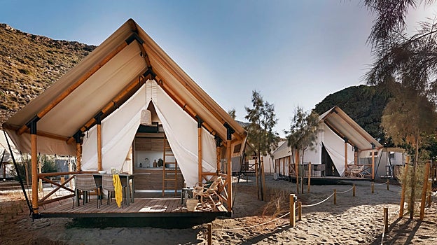 Una de las tiendas glamping del Wecamp Cabo de Gata en Las Negras.