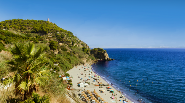 Imagen de la playa de Maro, Nerja