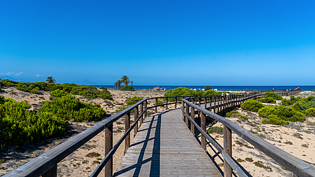 Imagen de la playa de Carabassí, Elche