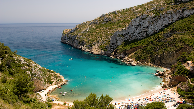 Imagen de la cala de la Granadella, Jávea