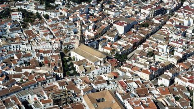 El centro histórico de Constantina desde el aire.