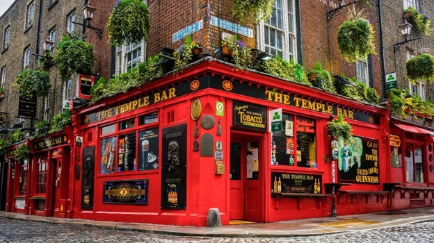 Imagen del famoso Temple Bar, en Dublín