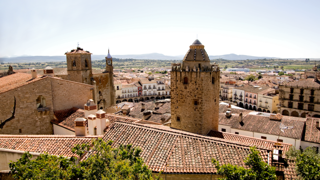 Imagen de la torre del Alfiler del pueblo de Trujillo