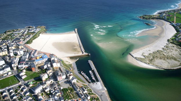 Imagen aérea del pueblo de Foz