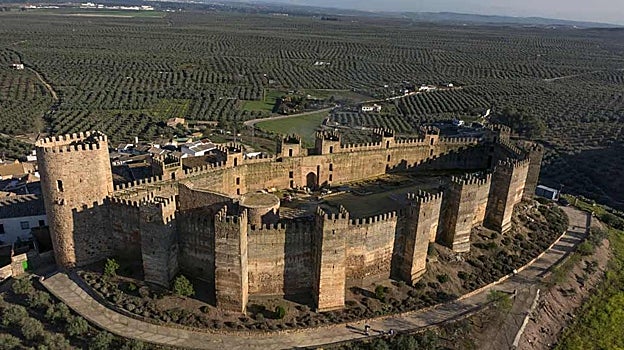 Vista aérea del castillo de Burgalimar