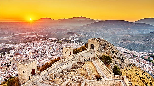 Atardecer desde el Castillo de Santa Catalina en Jaén.