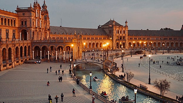 Vista de la Plaza de España de Sevilla.